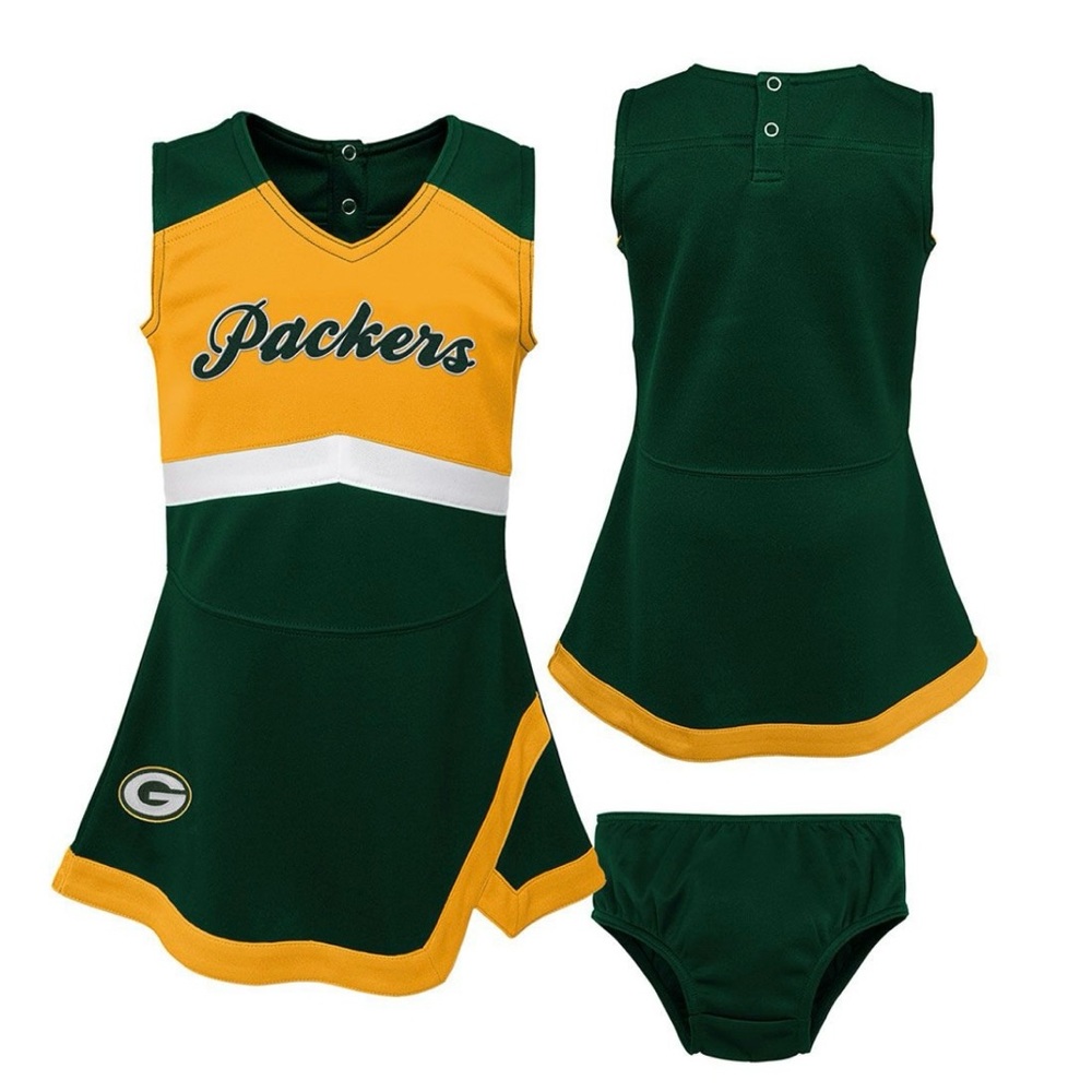 NFL Green and Gold "Packers" Girls Cheer Dress